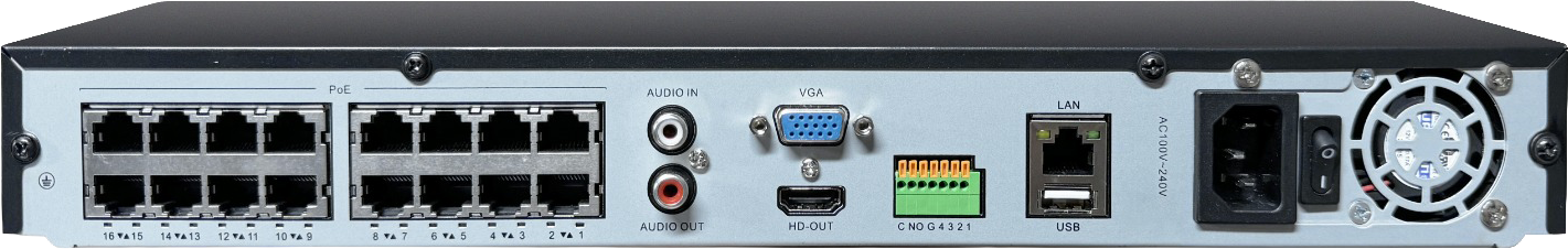VENTEK NVR-3216-H2-16P product view 2